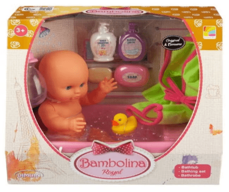 BAMBOLINA AMORE 30CM BATH BABY DOLL